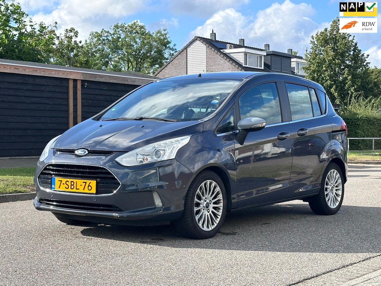 Ford B-Max - 1.0 EcoBoost Titanium Navigatie*Cruise*NAP*Clima*LM velgen*Parkeersensoren*Dealer onderhou - AutoWereld.nl