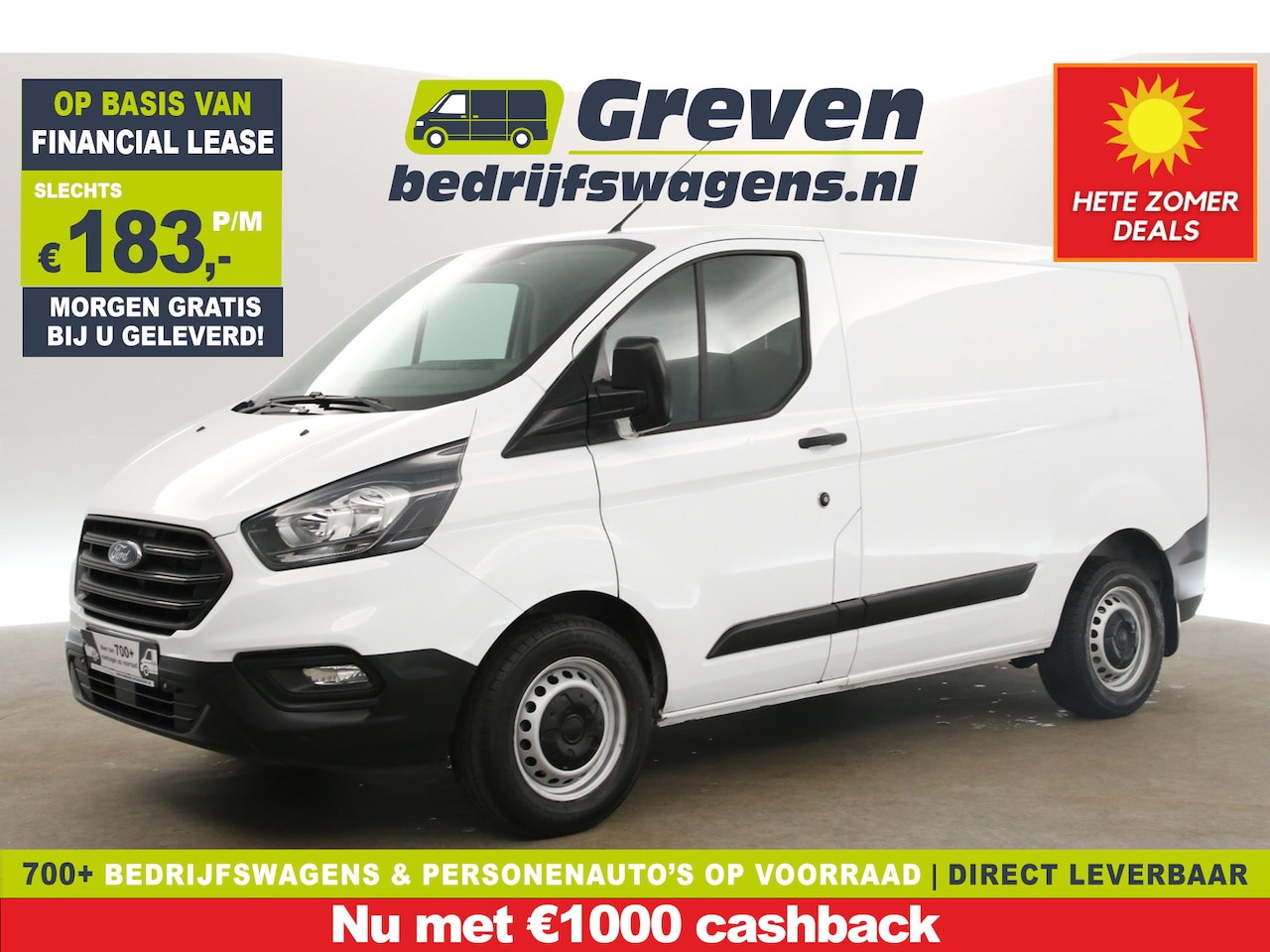 Ford Transit Custom - 280 2.0 TDCI L1H1 3 Persoons Parkeersensoren Elektrpakket Schuifdeur - AutoWereld.nl