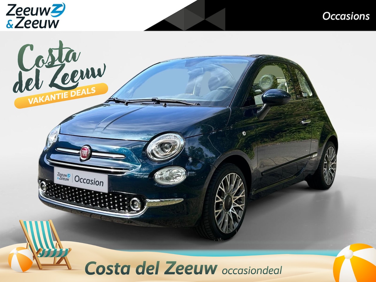 Fiat 500 C - 0.9 TwinAir Turbo Lounge Zeer complete 500 cabrio , navi , climate , tel , usb , lm velgen - AutoWereld.nl