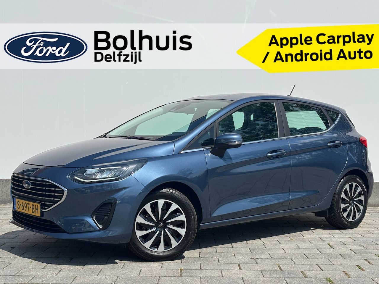 Ford Fiesta - EcoBoost Hybrid 125 pk Titanium | Parkeersensoren | All-season banden | Apple carplay | - AutoWereld.nl