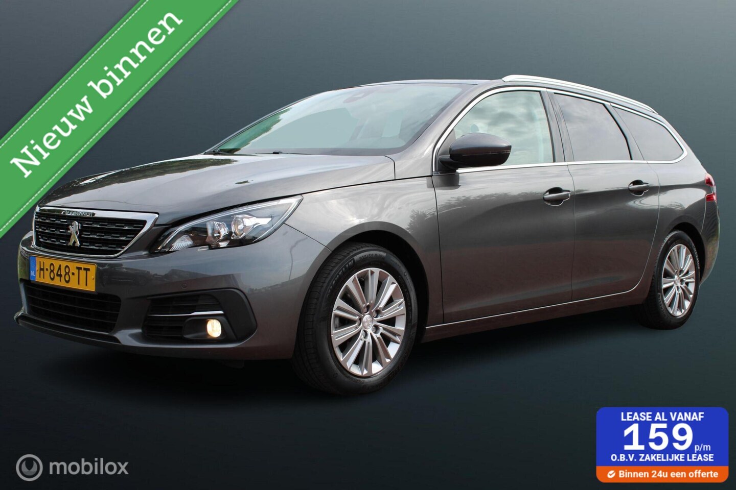 Peugeot 308 SW - 1.2 PureTech Blue Lease Premium 1.2 PureTech 130 PK Blue Lease Premium, Panoramadak, Cruise, Clima, Pdc + Camera, Donker g - AutoWereld.nl