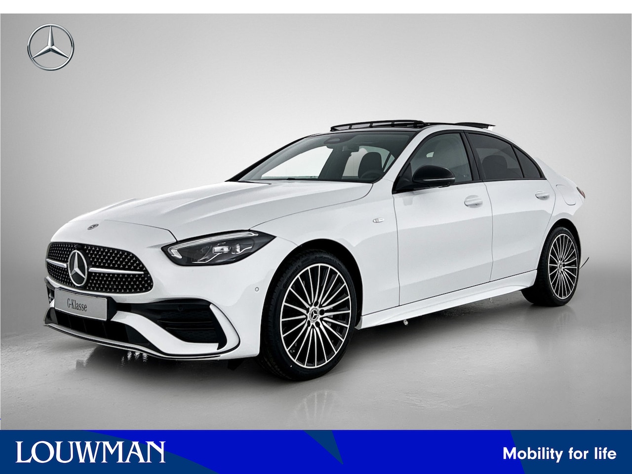 Mercedes-Benz C-klasse - 300 e Business Solution AMG | Trekhaak | Middenconsole metaalstructuur | Nightpakket | Pan - AutoWereld.nl