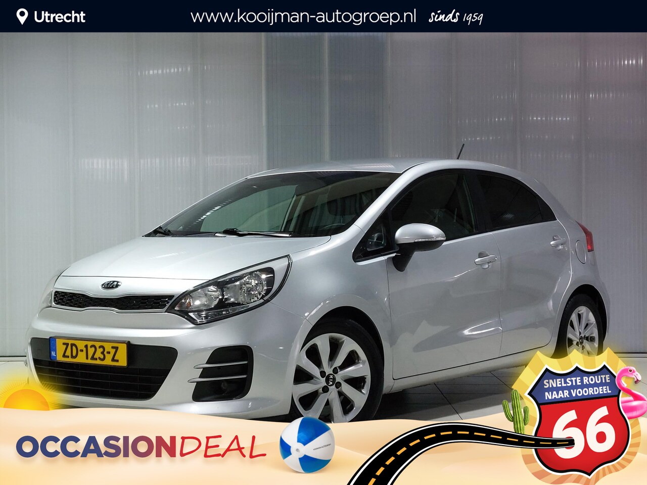 Kia Rio - 1.2 CVVT DynamicLine LM velgen , stoelverwarming, dealer auto ! - AutoWereld.nl