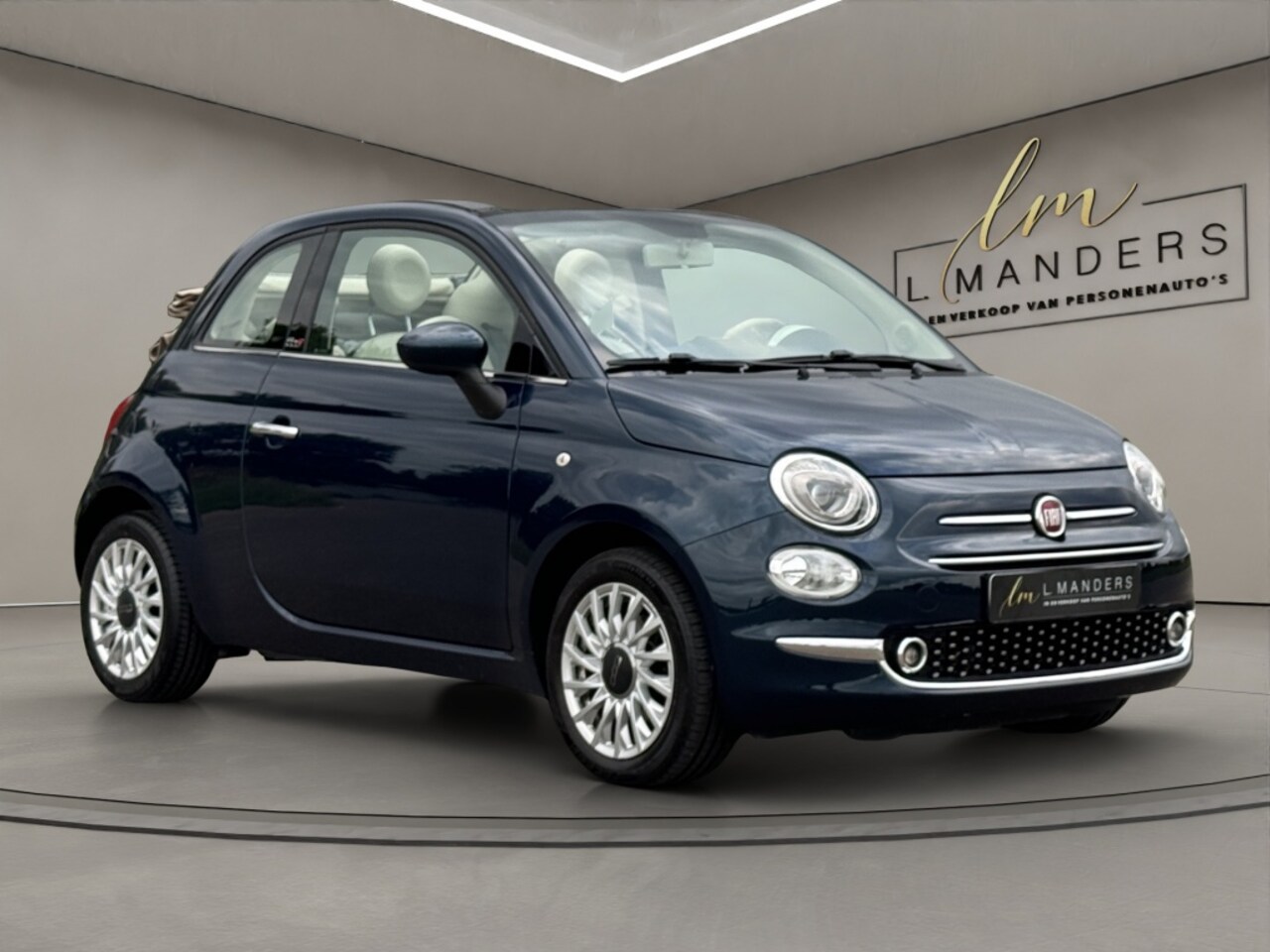 Fiat 500 C - 0.9 TwinAir T Lounge 2018 BLAUW | Automaat | Cabrio | Benzine - AutoWereld.nl