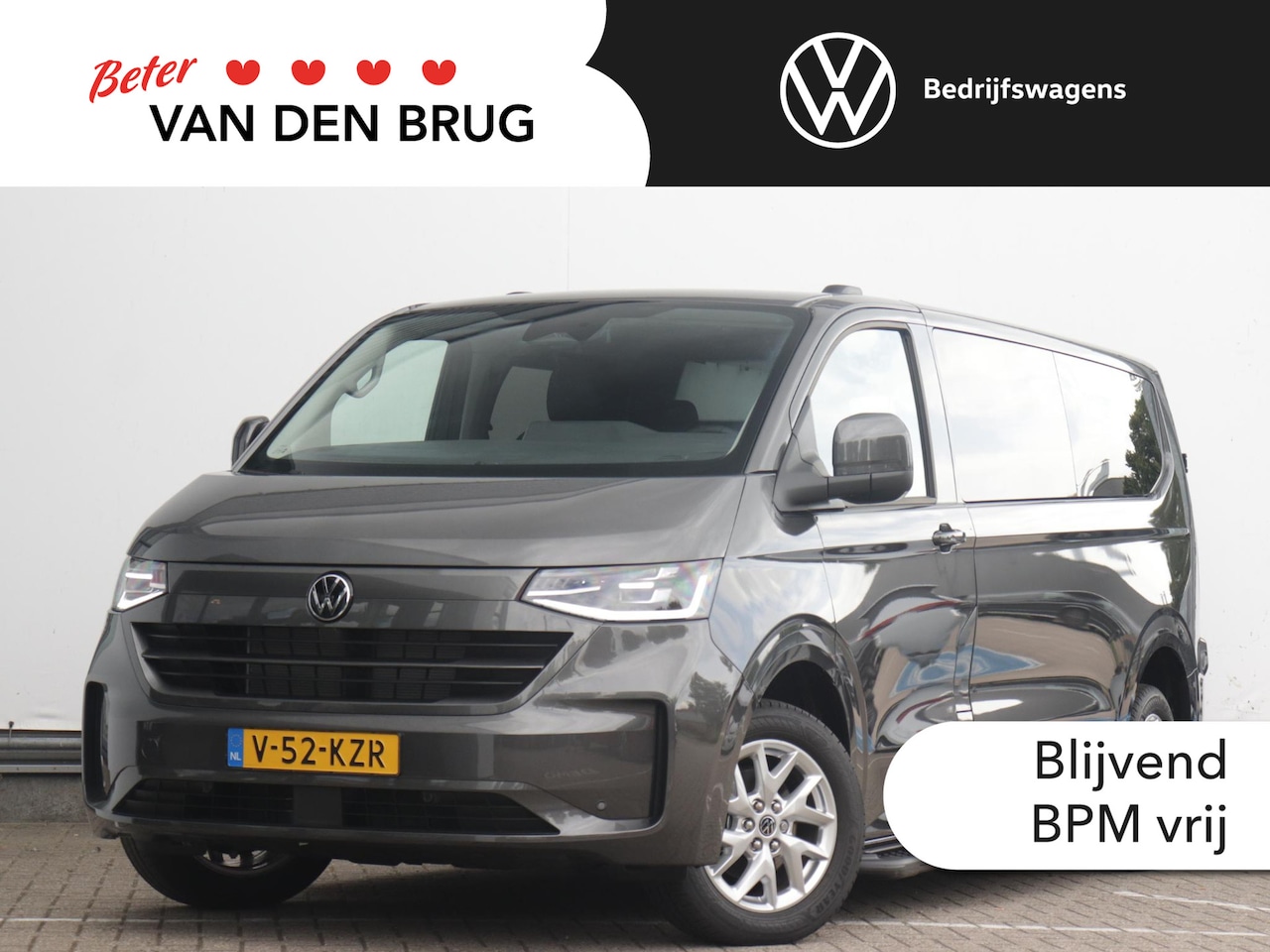 Volkswagen Transporter - 2.0 TDI 170pk Automaat L2H1 Bulli Intro | Dubbele cabine | Leder | Achteruitrijcamera | LE - AutoWereld.nl