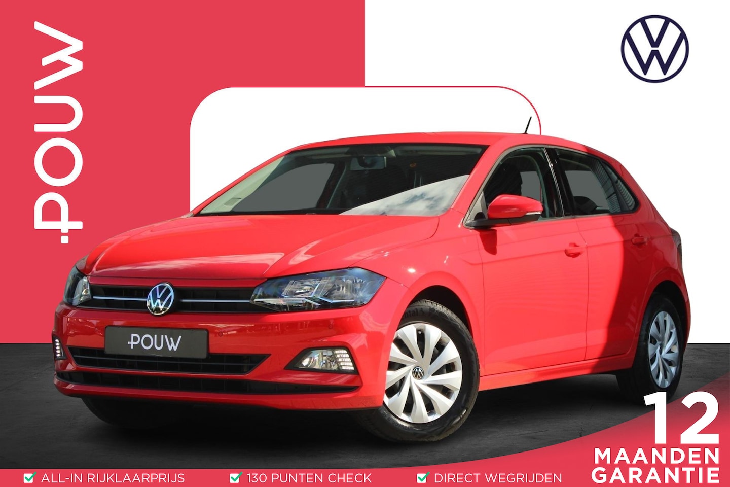 Volkswagen Polo - 1.0 TSI 95pk Comfortline | Parkeersensoren Vóór & Achter | DAB+ Radio | Armsteun - AutoWereld.nl