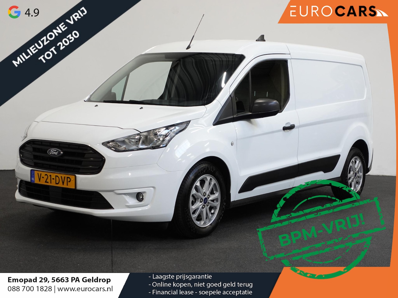 Ford Transit Connect - 1.5 L2 Trend Automaat Navi Airco Parkeersensoren Cruise Control 3Zits Camera - AutoWereld.nl