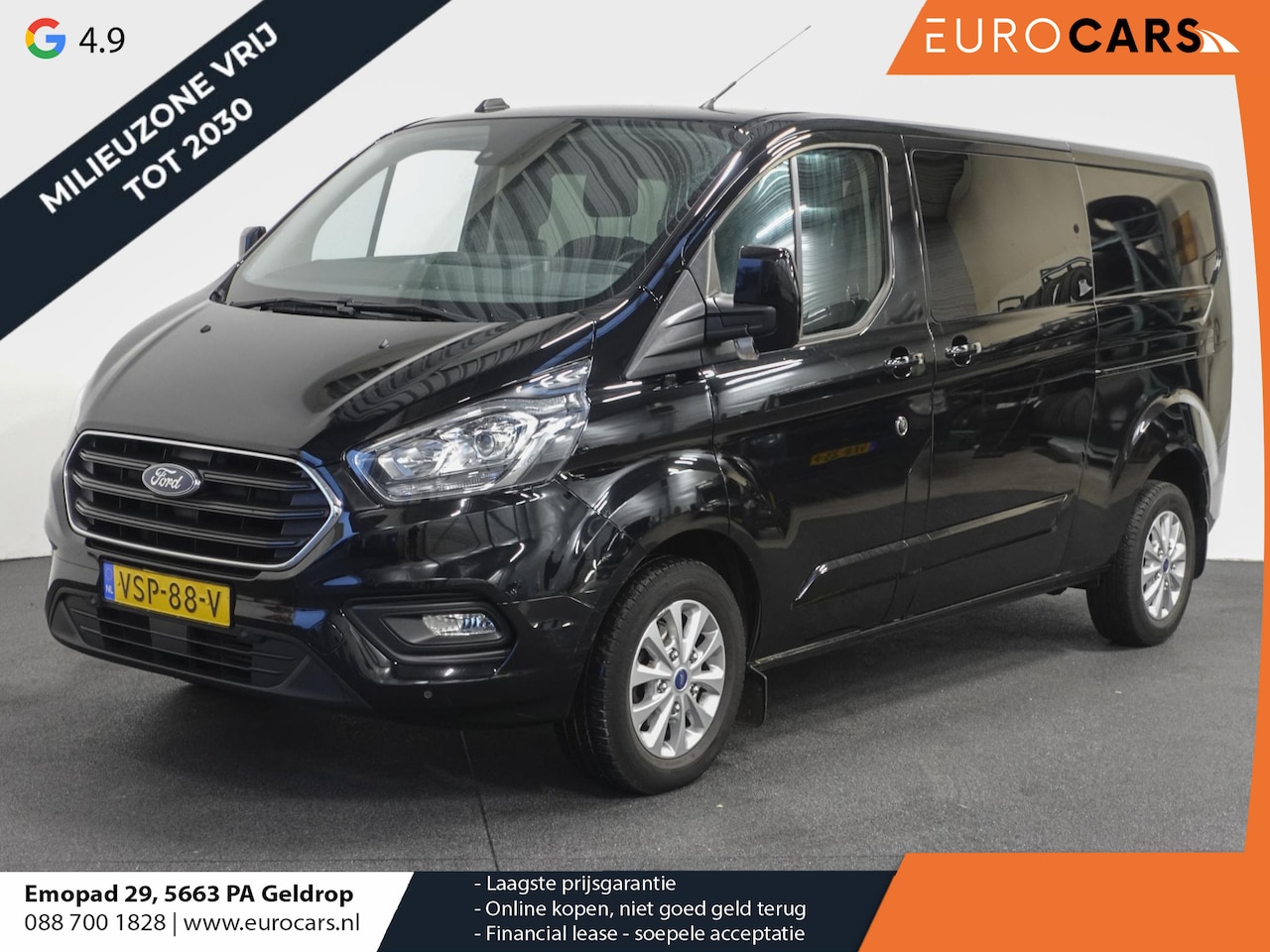 Ford Transit Custom - 300 2.0 TDCI L2H1 Limited Dubbele cabine Automaat Navigatie Airco 2 Schuifdeuren Trekhaak - AutoWereld.nl