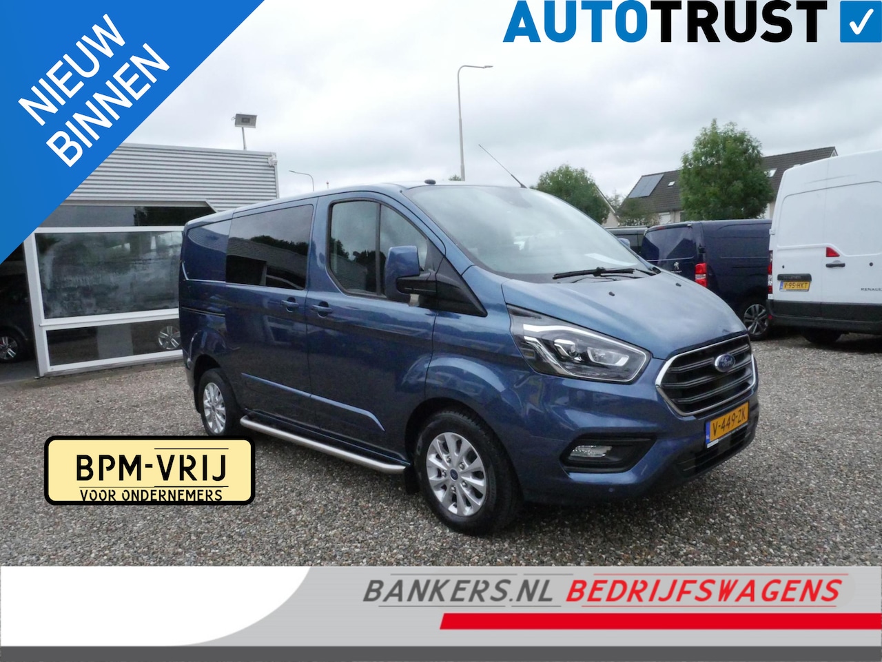 Ford Transit Custom - 2.0 TDCI 130PK, L1, Limited, Dubbel Cabine, Airco - AutoWereld.nl