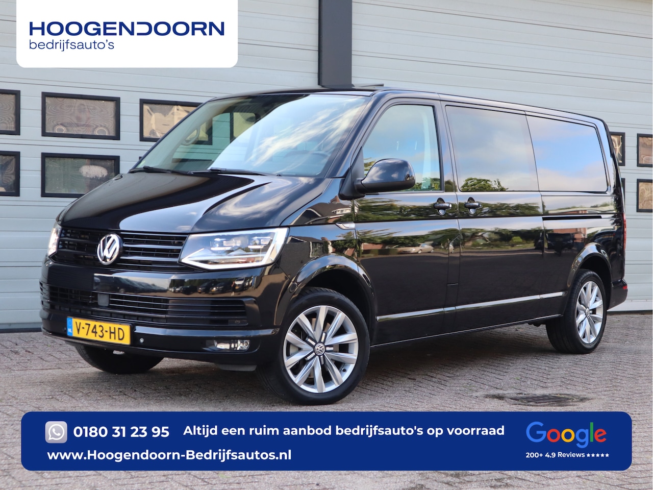 Volkswagen Transporter - 2.0 TDI 150kw L2 Lang DC Highline - Led - 2 x Schuifdr. - Leder - AutoWereld.nl