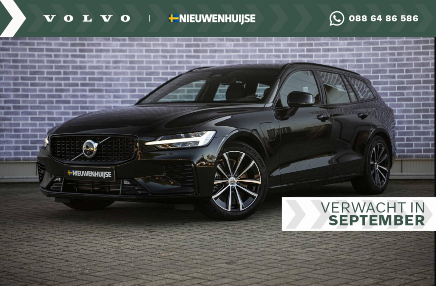 Volvo V60 - 2.0 T6 Plug-in hybrid AWD Plus Dark | Trekhaak | Harman Kardon | 360º Camera | Verwarmbare - AutoWereld.nl
