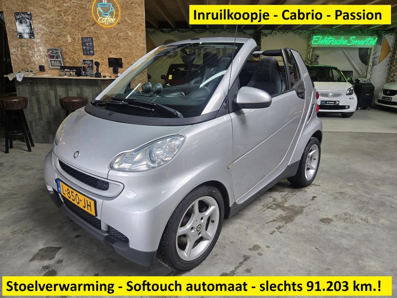 Smart Fortwo cabrio - 1.0 Passion - stoelverwarming - softouch - aantoonbare kilometerstand van 91.200 km - AutoWereld.nl