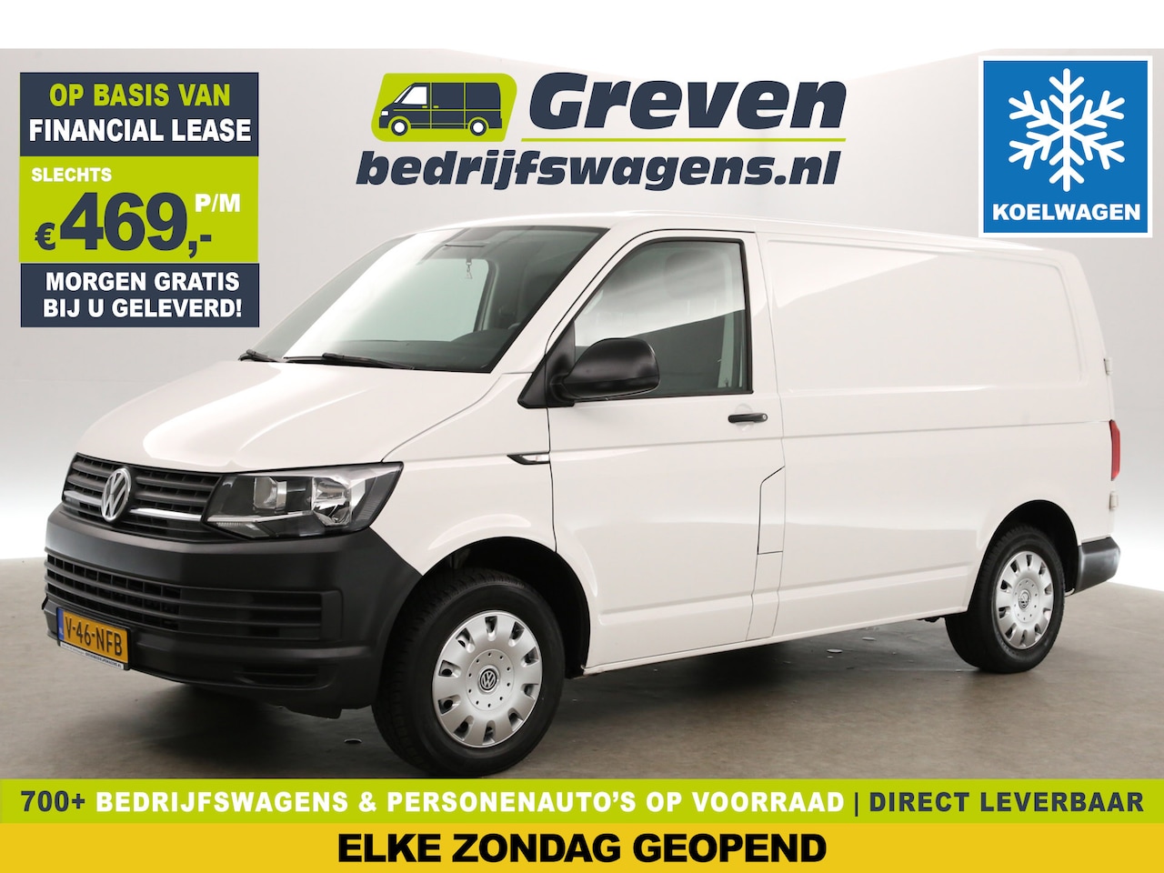 Volkswagen Transporter - 2.0 TSI 150PK L2H1 | Koelwagen 0° | Benzine | EMISSIEVRIJE ZONE | Airco Navigatie Koelauto - AutoWereld.nl