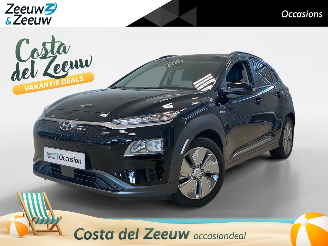 Hyundai Kona Electric - EV | FASHION SKY | 64 KWH | LEDER | OPEN DAK | NL-AUTO | DEALERONDERHOUDEN | - AutoWereld.nl