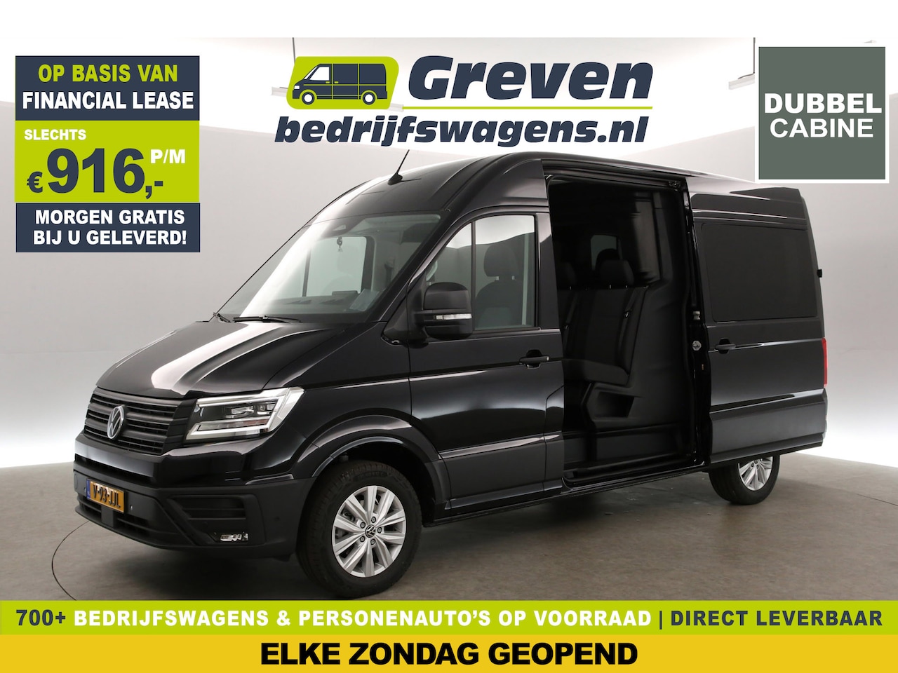 Volkswagen Crafter - 2.0 TDI DSG HIGHLINE EXCLUSIVE L3H3 | FACELIFT MODEL | BPM VRIJ | DUBBELE CABINE | 5 PERSO - AutoWereld.nl