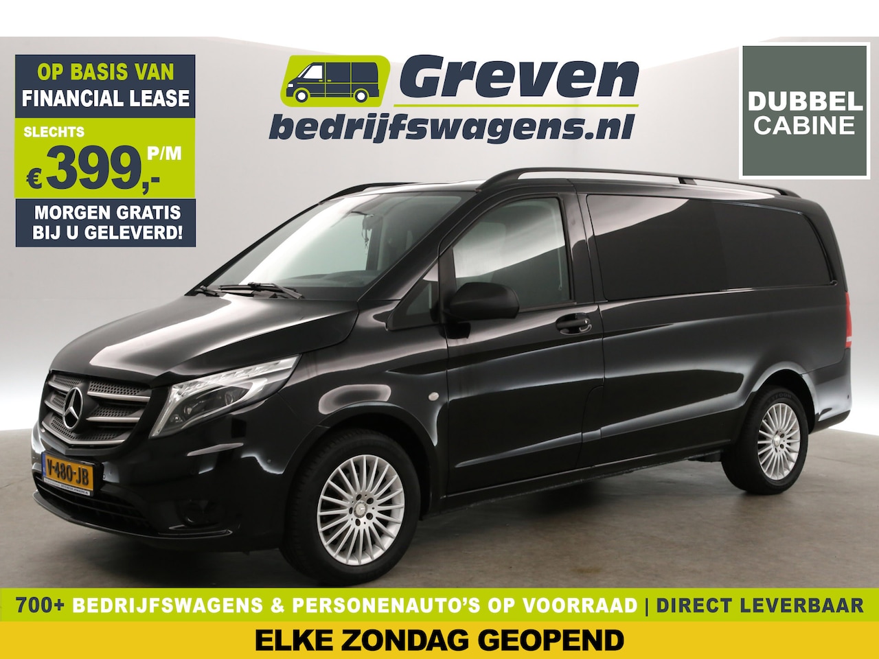 Mercedes-Benz Vito - 116 CDI Lang | Dubbele Cabine | 5 Persoons | 164PK Automaat Airco Camera Cruise LED Navi P - AutoWereld.nl