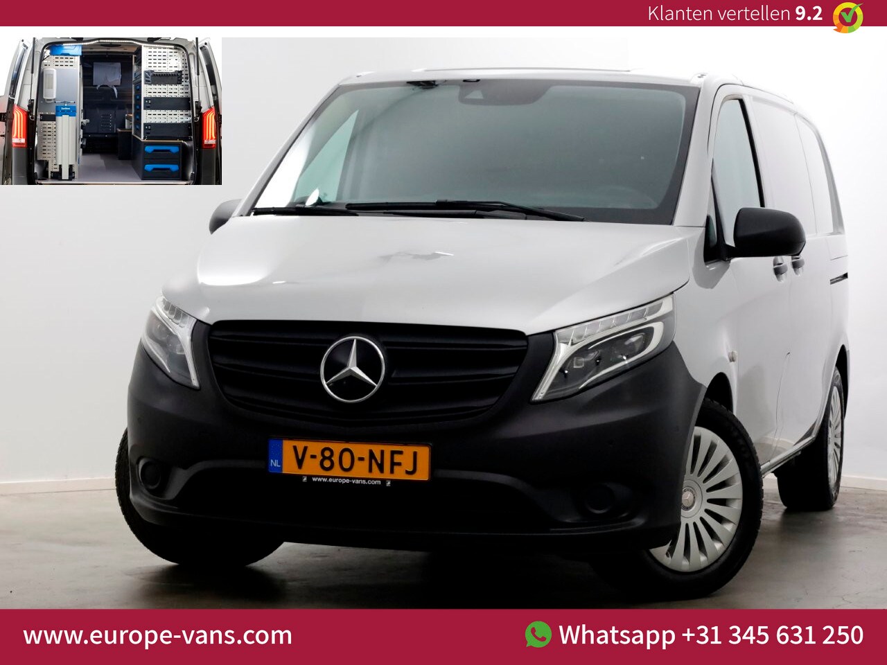 Mercedes-Benz Vito - 114 CDI 136pk Compact 9G Automaat 2x Schuifdeur/LED/Camera/Inrichting 05-2022 - AutoWereld.nl