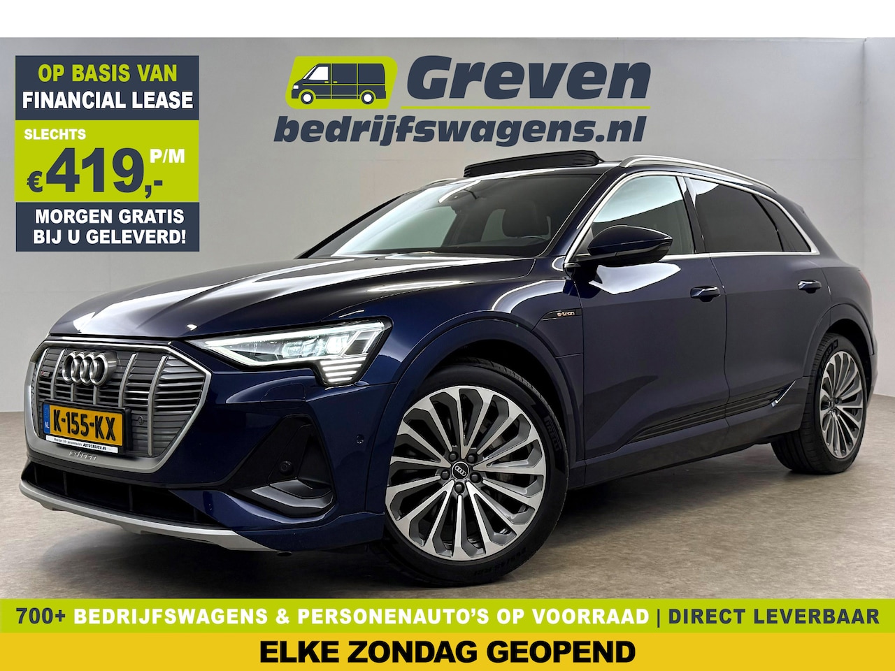 Audi e-tron - 55 Quattro S-line 95 kWh b&o Pano Sfeer Memory ACC LED 21"LMV Trekhaak Virtual Carplay Cli - AutoWereld.nl