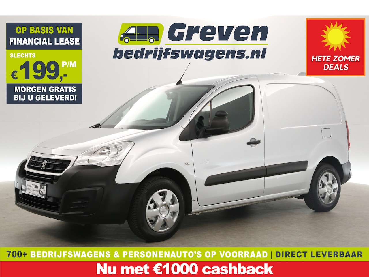 Peugeot Partner - 122 1.6 BlueHDi 75 L1H1 | MARGE! | Airco Cruise Carplay Navigatie Parkeersensoren Schuifde - AutoWereld.nl