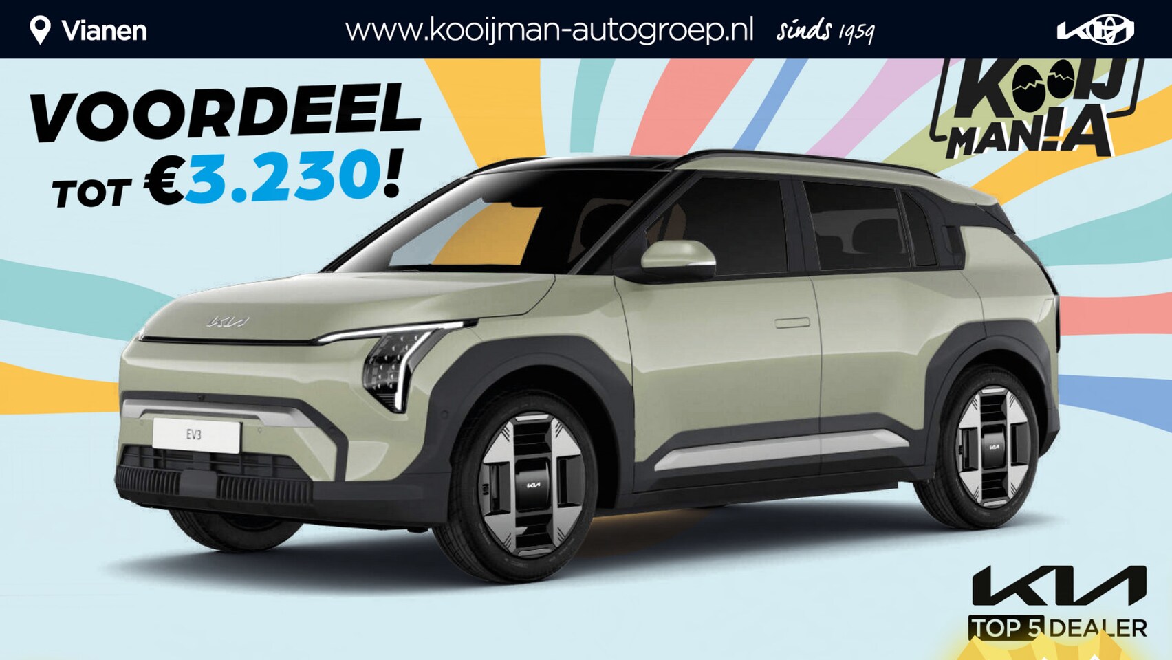 Kia EV3 - Air 81.4 kWh €38.265,- RIJKLAAR! Nu €3.230,- voordeel! Meerdere kleuren en uitvoeringen le - AutoWereld.nl