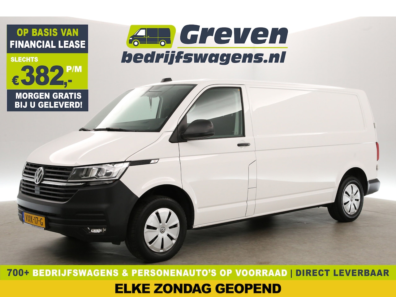 Volkswagen Transporter - 2.0 TDI L2H1 Airco Carplay Cruise Trekhaak Navi PDC Elektrpakket - AutoWereld.nl