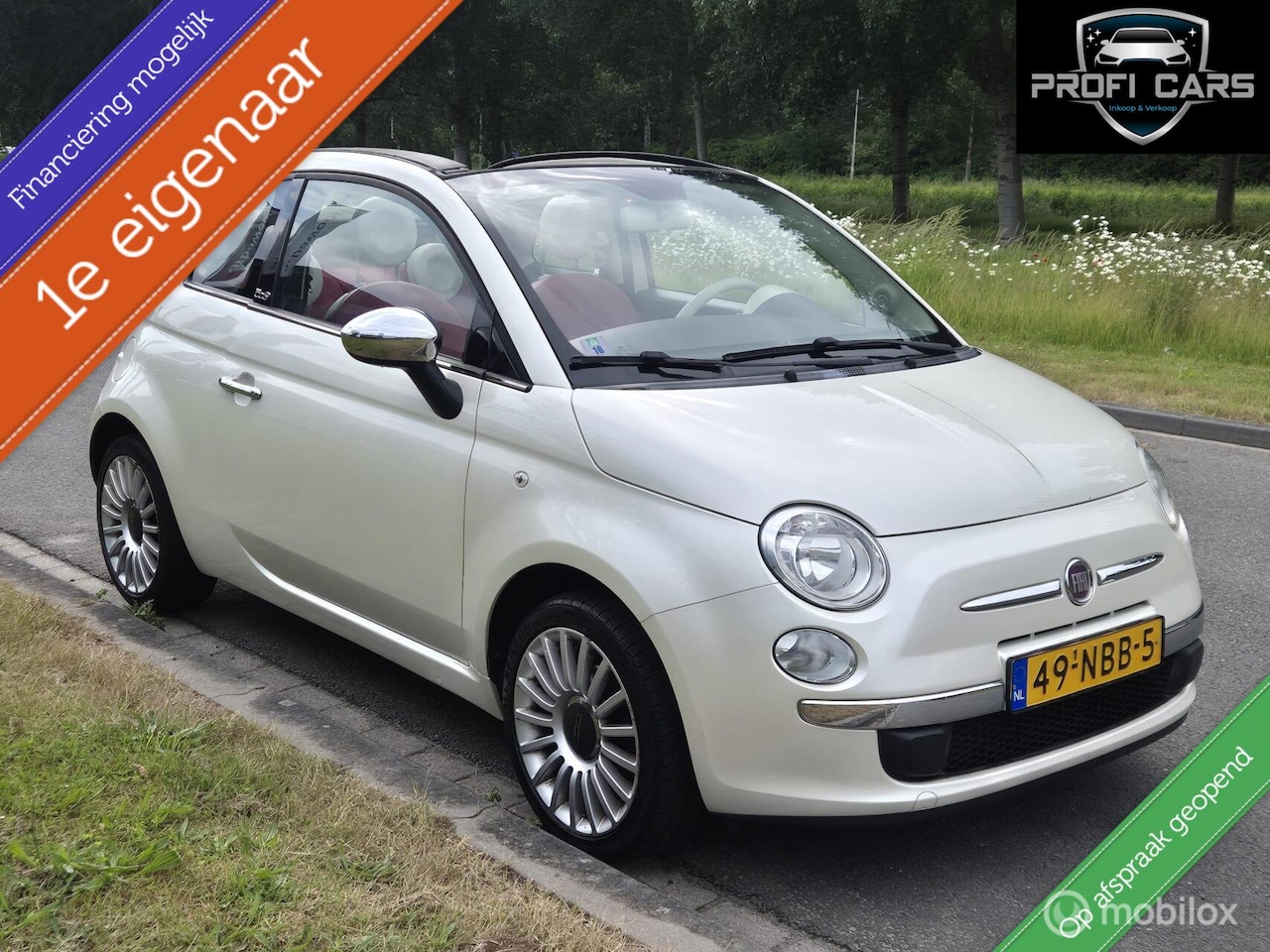 Fiat 500 - 1.4-16V Lounge Cabrio Leder Apk Tm 09-2026 - AutoWereld.nl