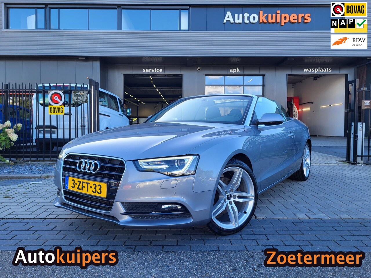 Audi A5 Cabriolet - 1.8 TFSI Pro Line | CABRIOLET | AUTOMAAT | Met o.a. navigatie, windscherm, cruise control - AutoWereld.nl