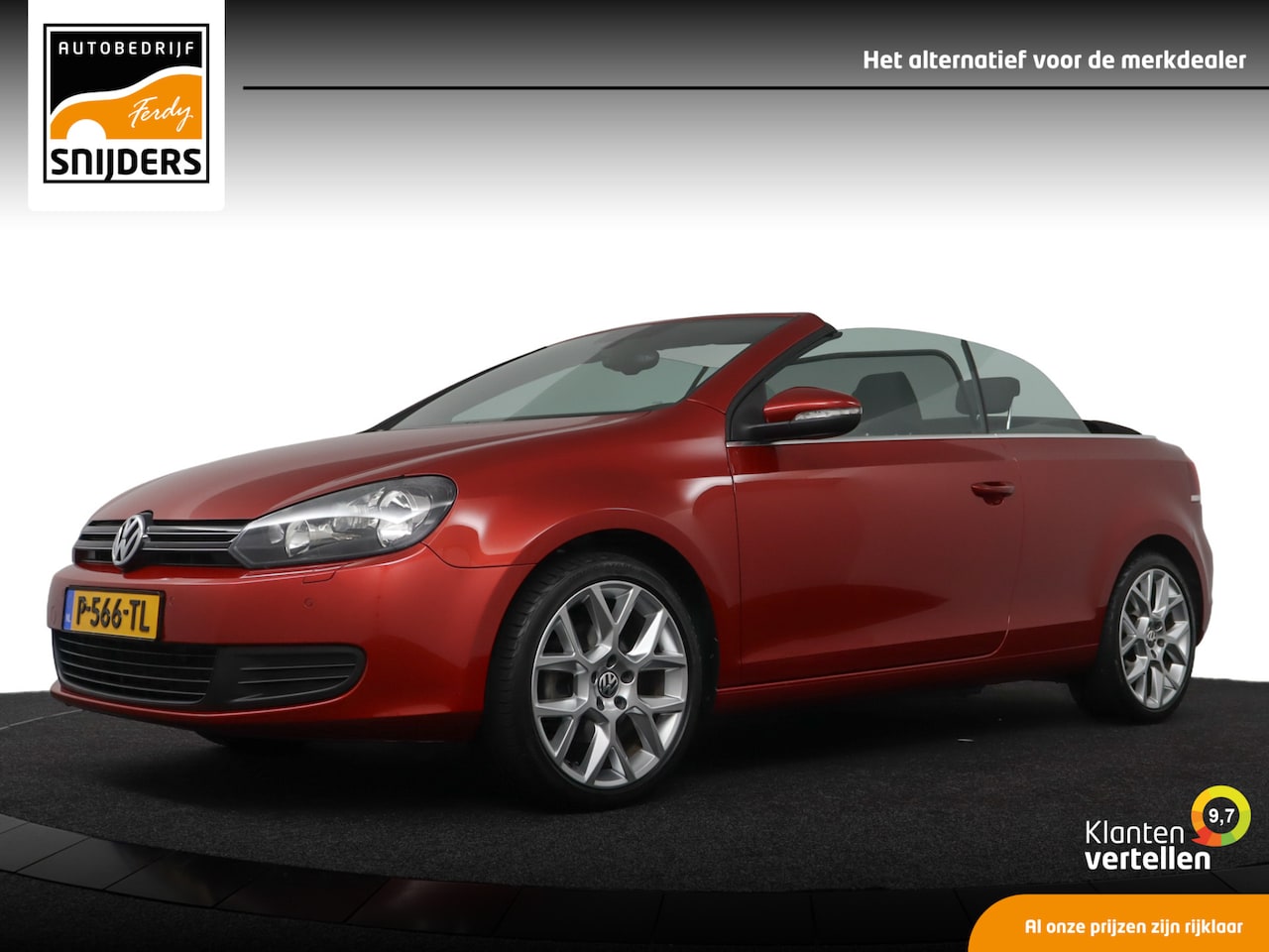 Volkswagen Golf Cabriolet - 1.2 TSI BlueMotion 1.2 TSI BlueMotion, 100% onderhouden!! | Airco | PDC | LMV | TOP STAAT ! - RIJKLAAR - AutoWereld.nl