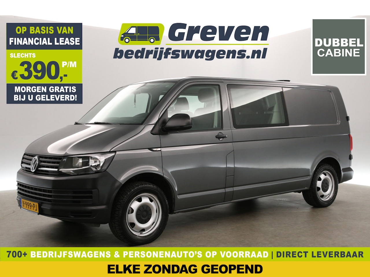 Volkswagen Transporter - 2.0 TDI L2H1 | Dubbele Cabine | 6 Persoons | 204PK | Airco | Camera | Carplay | Cruise | N - AutoWereld.nl