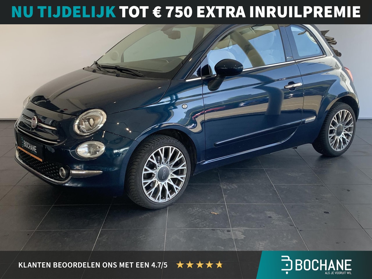 Fiat 500 C - 1.2 Lounge AUTOMAAT | NAVIGATIE | PARKEERSENSOREN ACHTER - AutoWereld.nl
