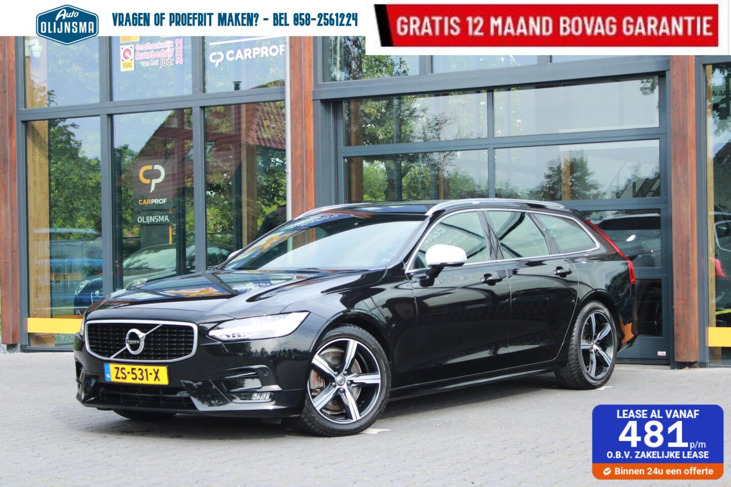 Volvo V90 - 2.0 T4 R-design Business Sport|memory|stoelverwarming| - AutoWereld.nl
