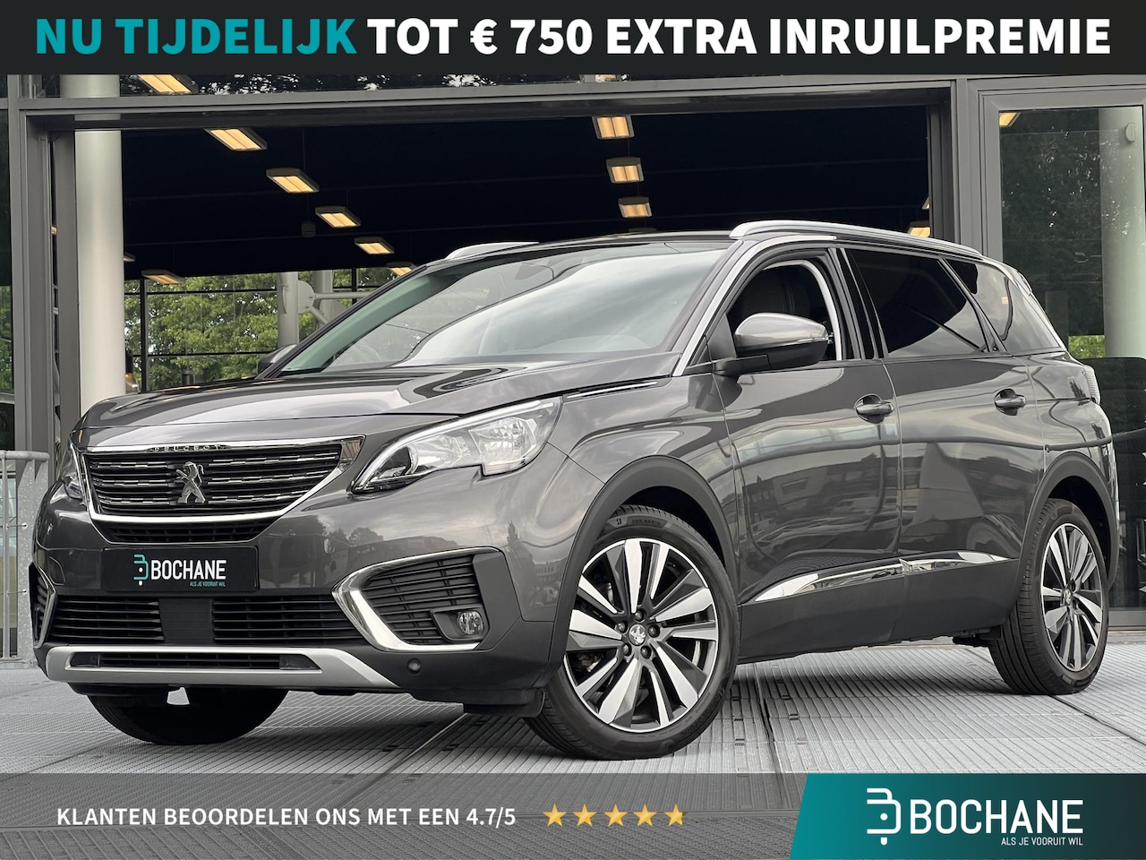 Peugeot 5008 - 1.2 PureTech Blue Lease Premium 7-persoons | Navigatie | Elektrische achterklep | Carplay - AutoWereld.nl