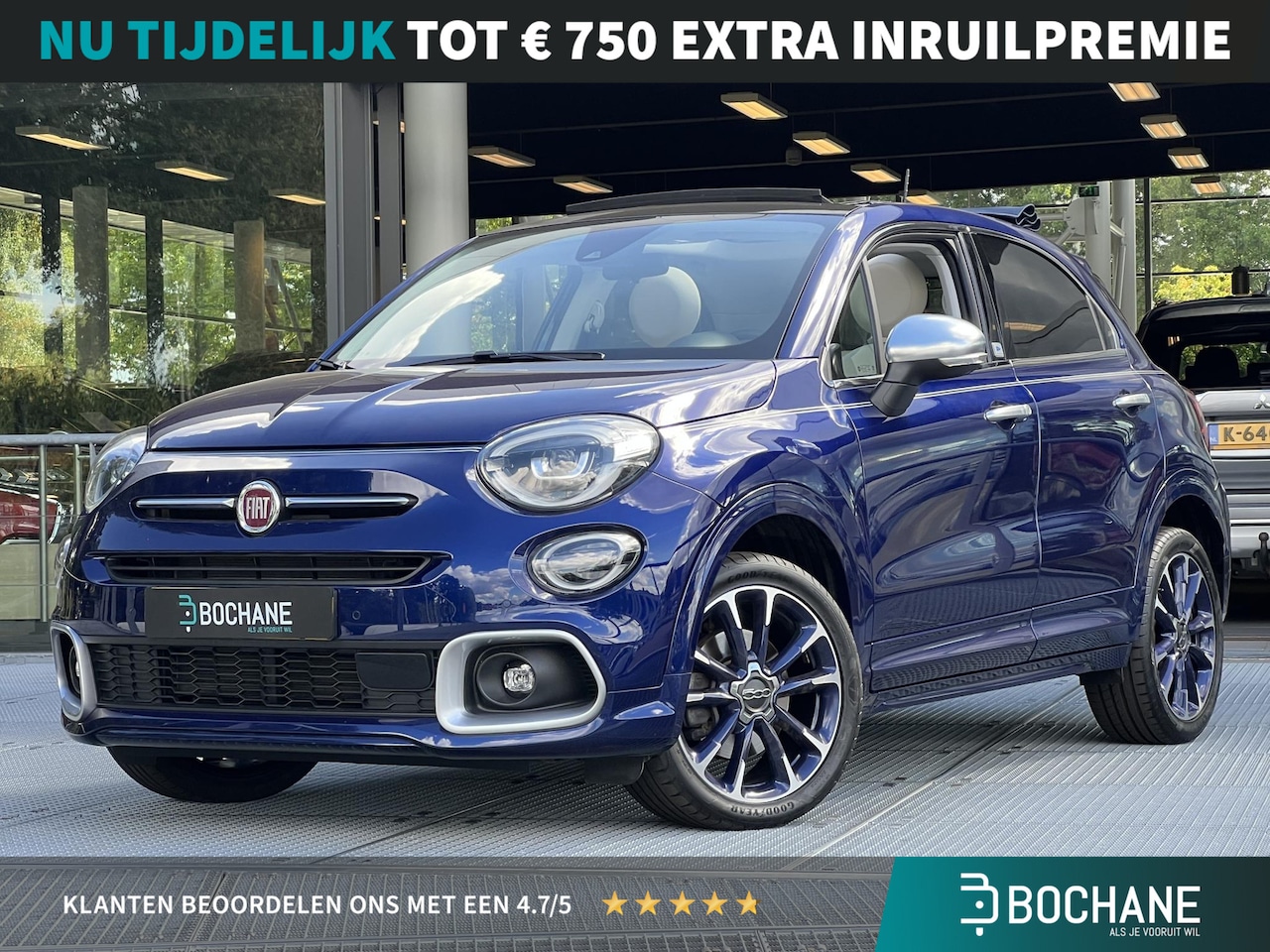 Fiat 500 X - 1.3 Yacht Club Capri Automaat | Elektrisch vouwdak | Navigatie | Leder | Apple Carplay - AutoWereld.nl