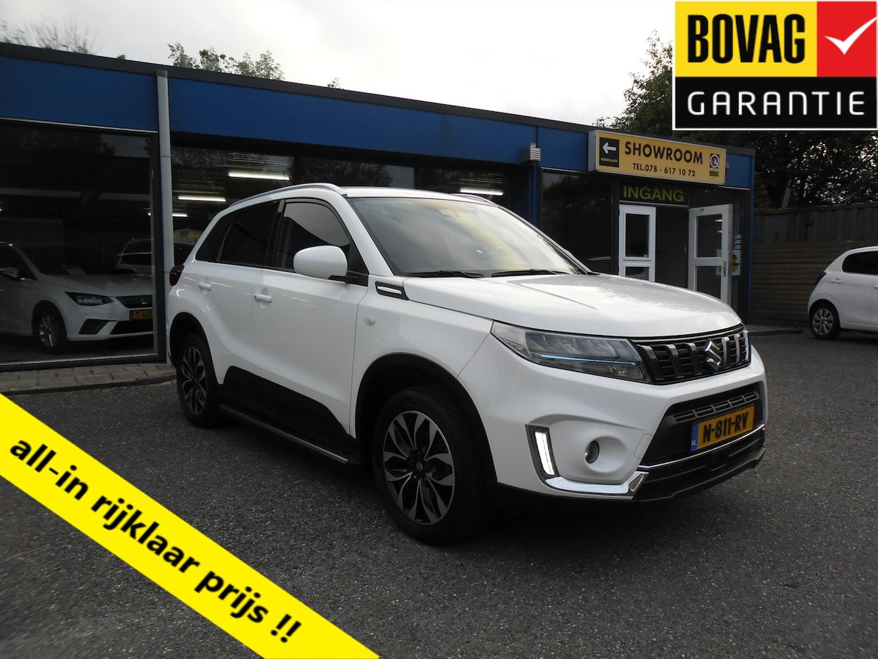 Suzuki Vitara - 1.4 BOOSTERJET STYLE SMART HYBRID AUTOMAAT NAV ECC TREKHAAK CAMERA 28323 KM RIJKLAARPRIJS - AutoWereld.nl