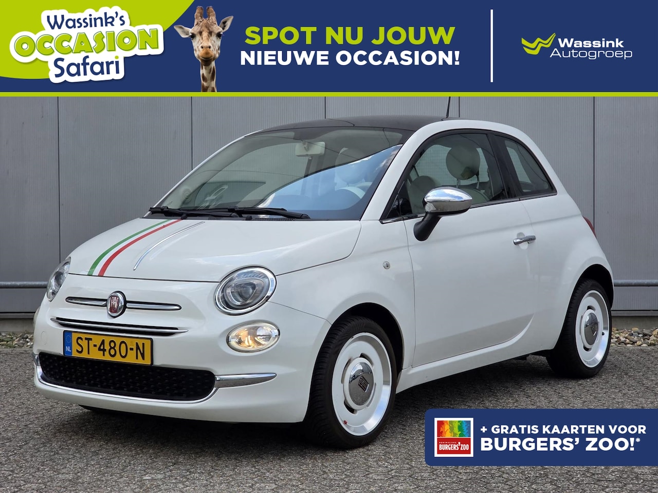 Fiat 500 - TwinAir 80pk Anniversario | Paronamadak | Cruise Control | DAB+ Radio | Retro Uitstraling - AutoWereld.nl