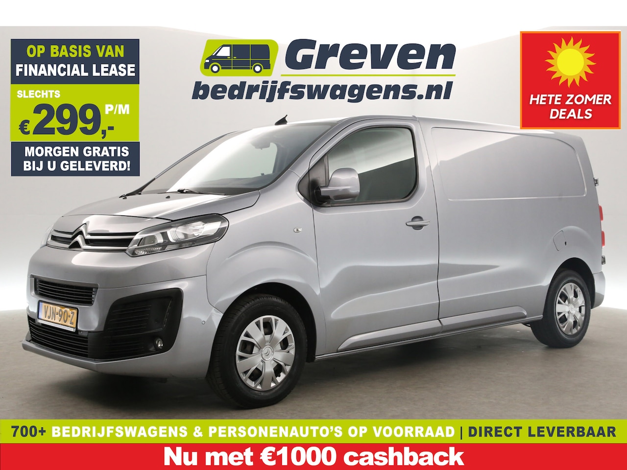 Citroën Jumpy - 2.0 BlueHDI L2H1 Automaat Airco Camera Cruise Carplay Navigatie PDC 3 Persoons Trekhaak - AutoWereld.nl