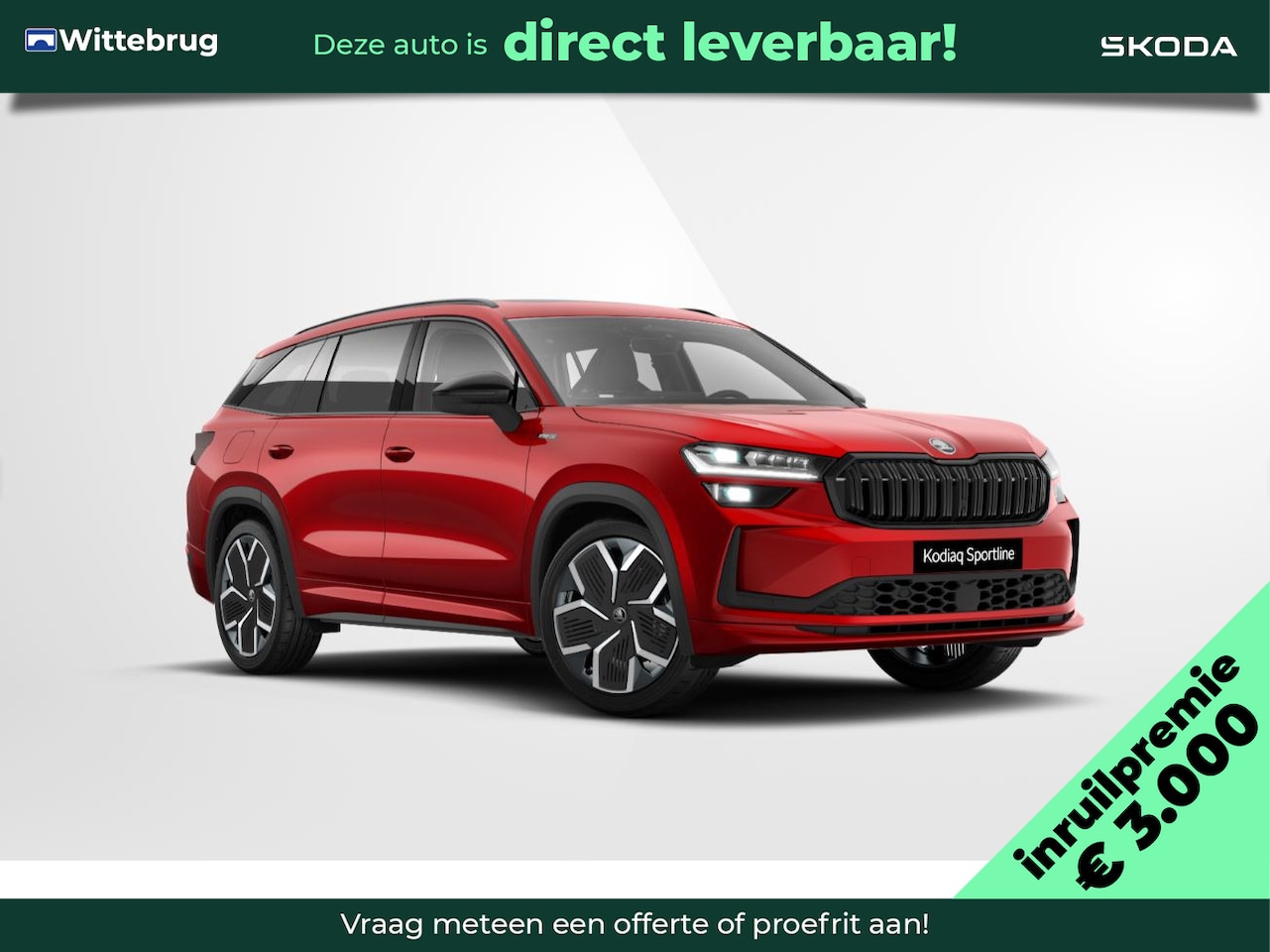 Skoda Kodiaq - 1.5 TSI PHEV Sportline Business Inruilpremie €3000,- / 20" lichtmetalen velgen / Comfort P - AutoWereld.nl