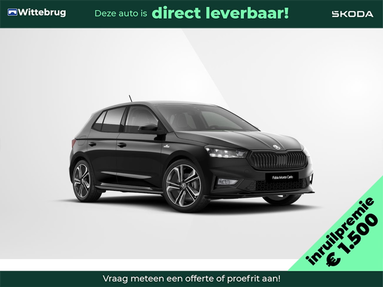 Skoda Fabia - 1.0 TSI Monte Carlo / 18" lichtmetalen velgen / verwarmbare voorstoelen / Travel assist pa - AutoWereld.nl