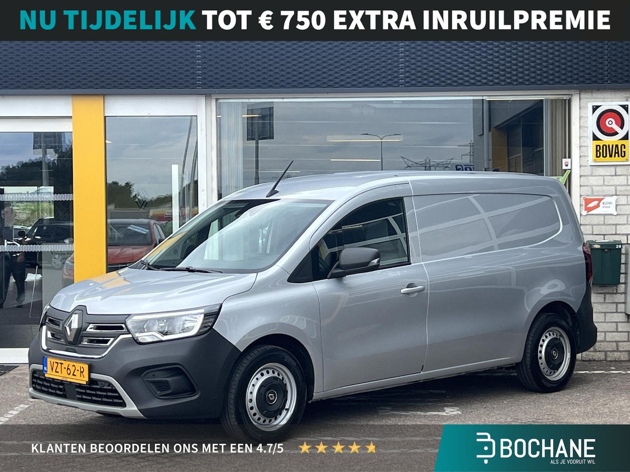 Renault Kangoo E-Tech - Extra L2 22 kW 44 kWh | 22KW Lader | Vloerplaat | Achteruitrijcamera | Climate Control | K - AutoWereld.nl