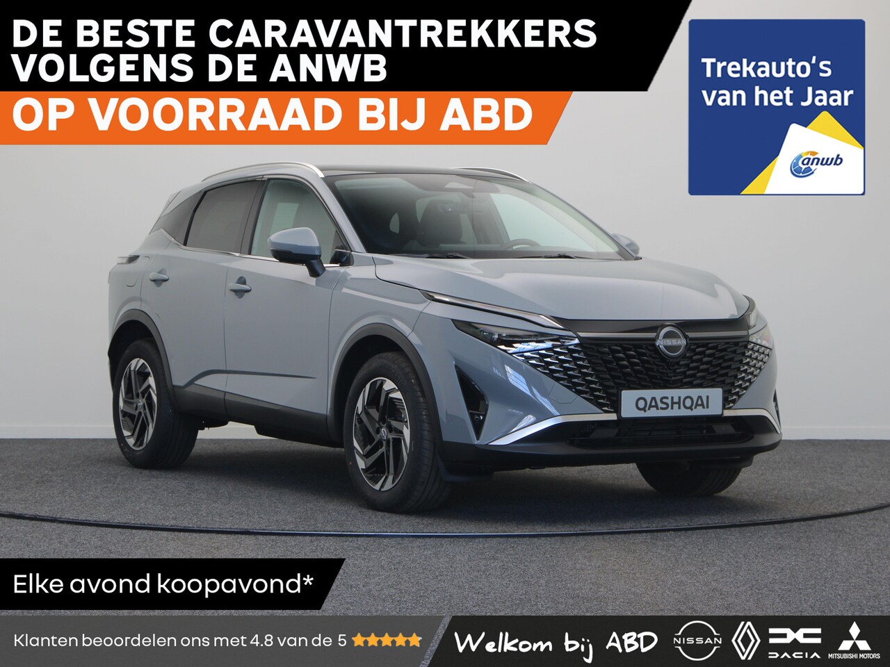 Nissan Qashqai - N-Connecta + Panoramisch glazen dak + Cold Pack Mild-Hybrid 158 Xtronic | 12.3" TFT digita - AutoWereld.nl