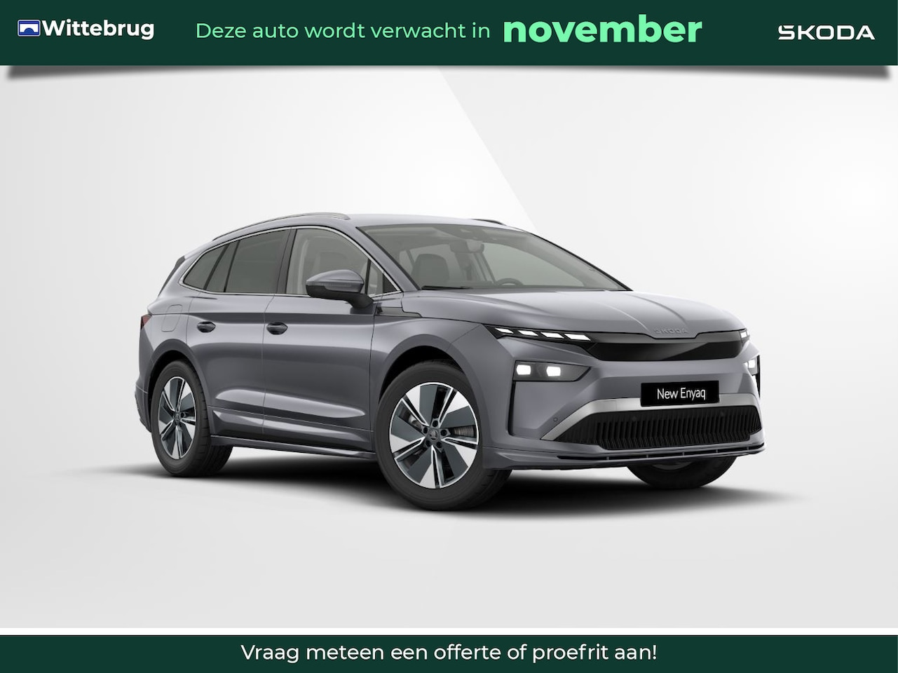 Skoda Enyaq iV - 85 Business Edition / 19" lichtmetalen velgen Regulus / Achterbumper en dorpels in carosse - AutoWereld.nl