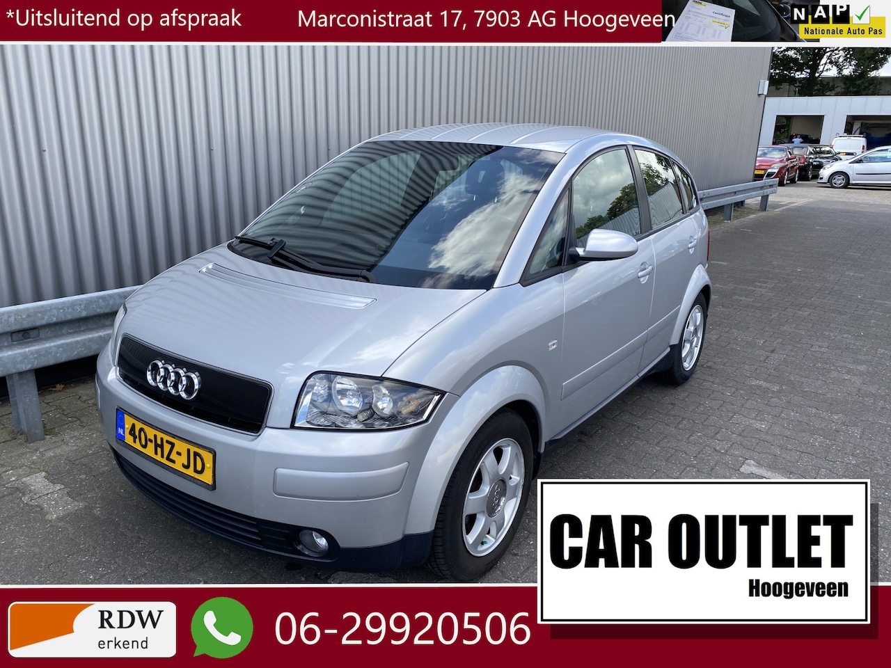 Audi A2 - 1.4 167Dkm.NAP, Clima, LM, Trekh, – Inruil Mogelijk – - AutoWereld.nl