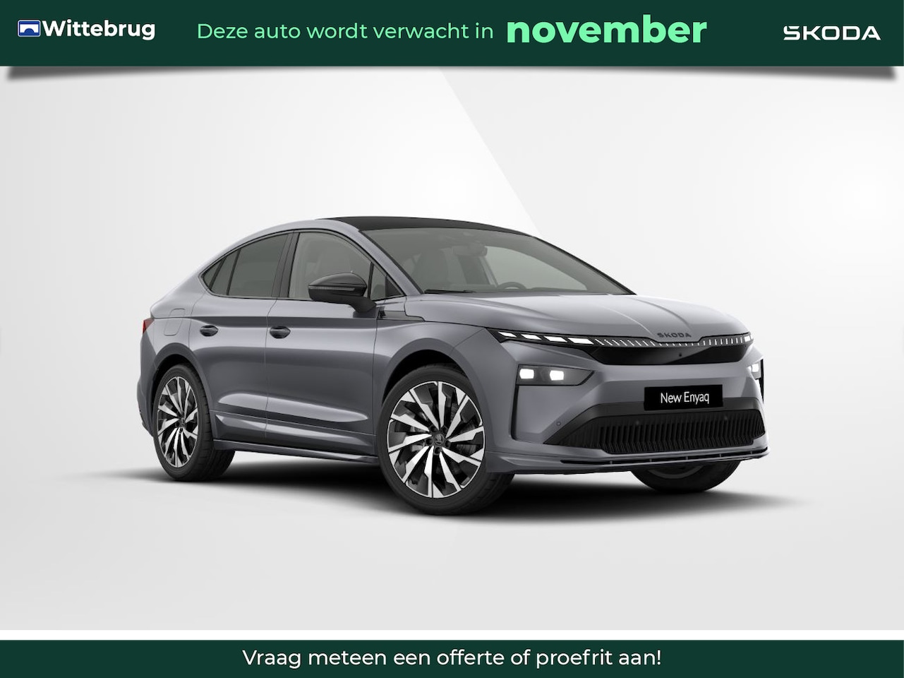 Skoda Enyaq Coupé iV - 85 Sportline 21" lichtmetalen velgen Supernova / Business Upgrade pakket Advanced / Winter - AutoWereld.nl