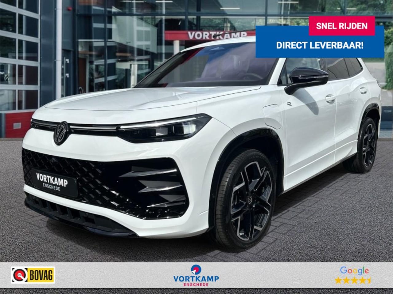 Volkswagen Tayron - 1.5 TSI R-LINE E-HYBRID 272PK LEDER/PANO-DAK/TREKHAAK/360-CAMERA - AutoWereld.nl