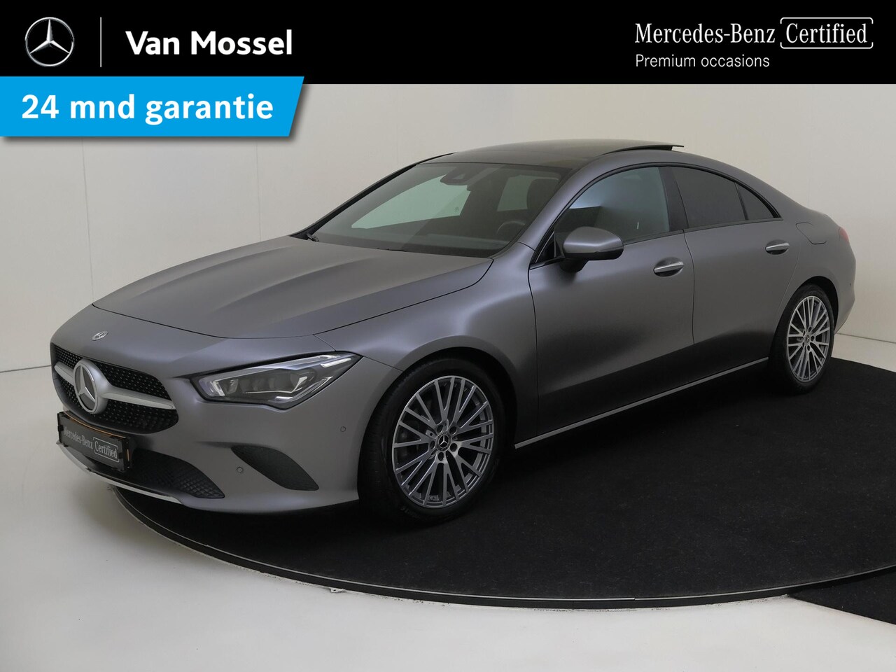Mercedes-Benz CLA-Klasse - 180 Business Solution Luxury Mountain Grey magno /Panoramadak /Memory stoelen /Sfeerverlic - AutoWereld.nl