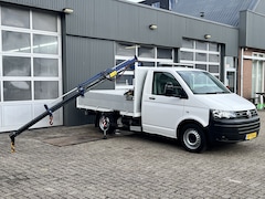 Volkswagen Transporter - 2.0 TDI L1H1 102pk Laadkraan Amco Veba Pick up open laadbak Pick-up Trekhaak 2200 kg trekg