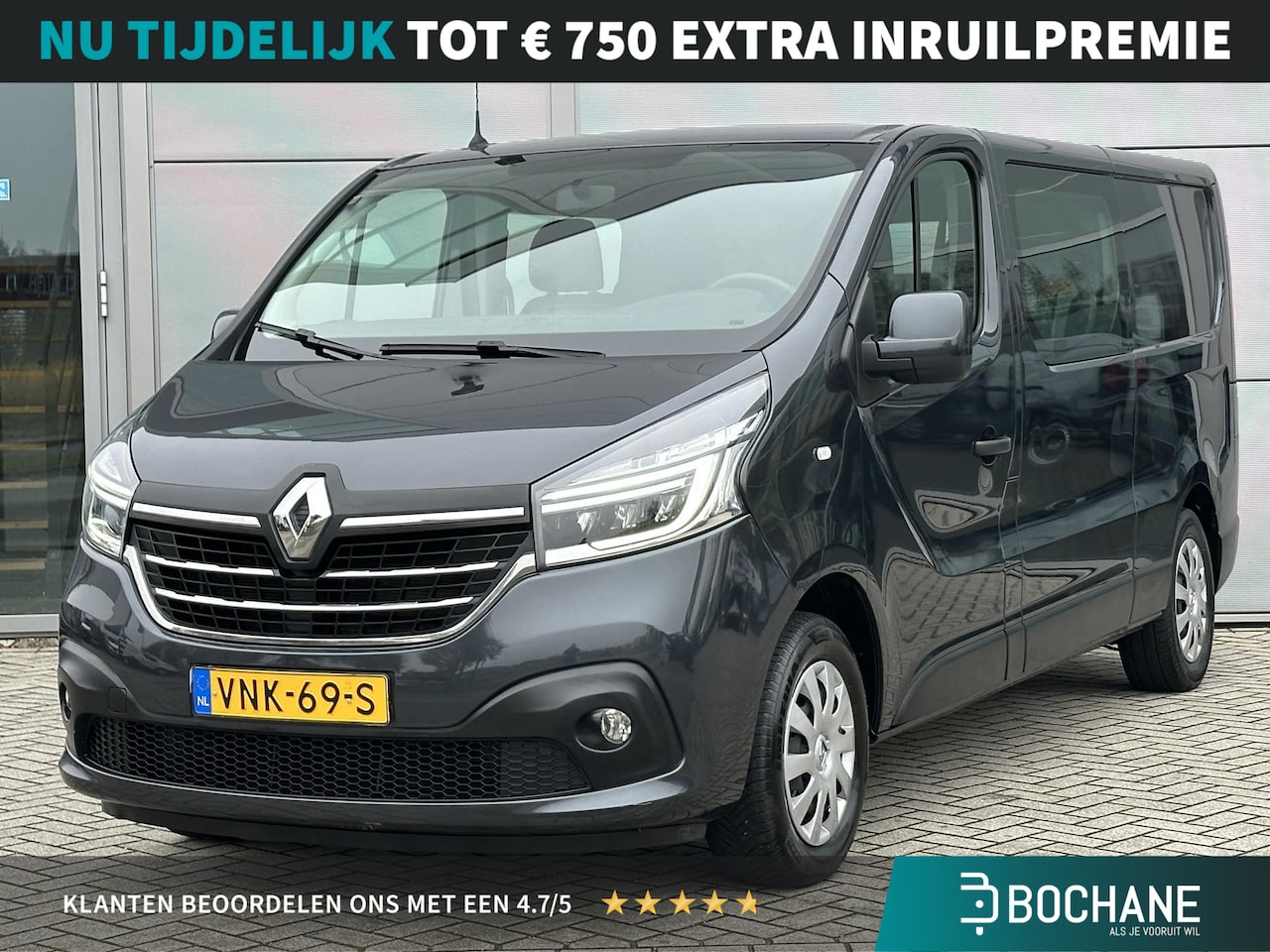 Renault Trafic - 2.0 dCi 145 T29 L2H1 DC Comfort Automaat | AIRCO | 6 PERSOONS | TREKHAAK | Dubbelcabine | - AutoWereld.nl