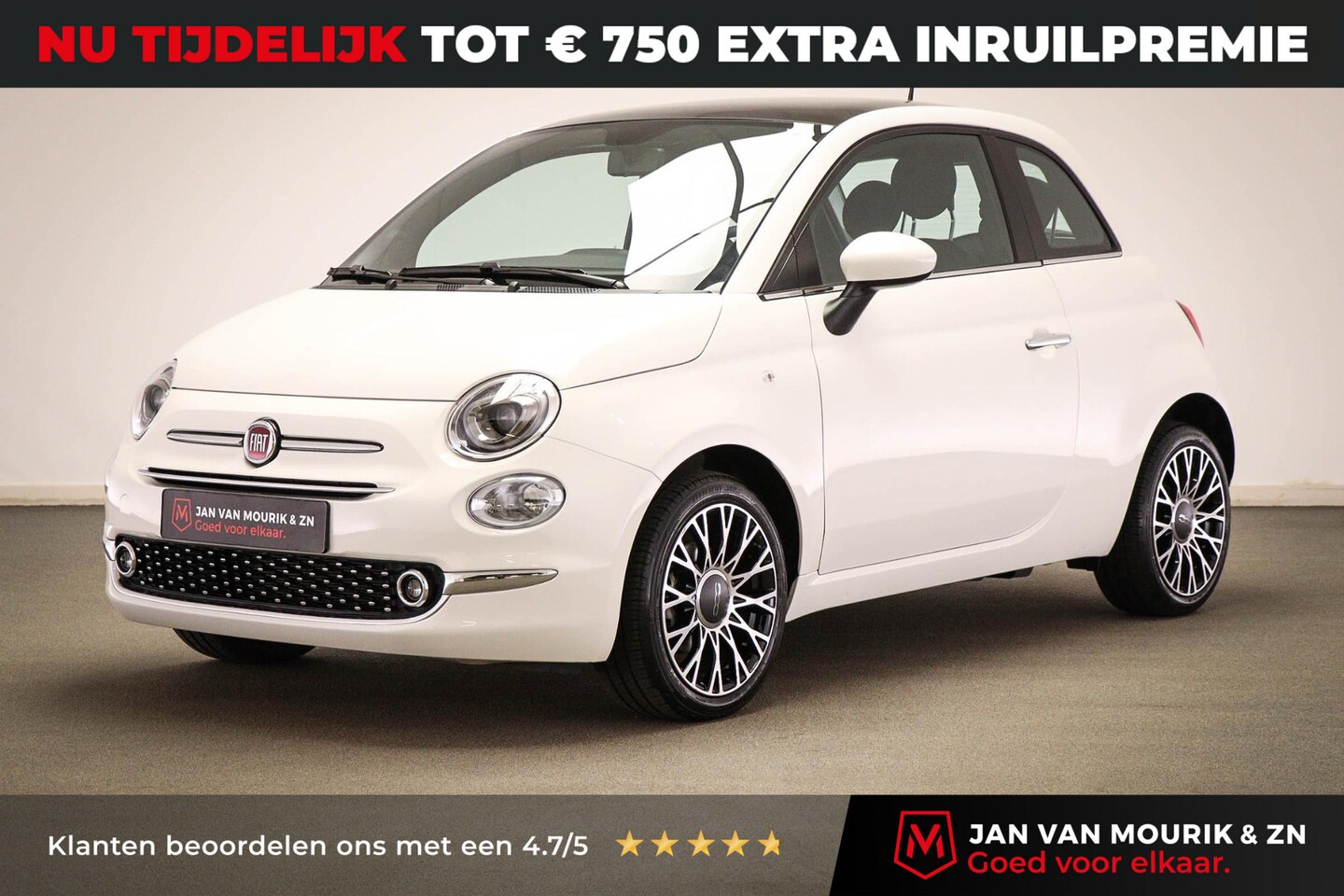 Fiat 500 - 1.0 Hybrid Dolcevita | PANORAMADAK | AIRCO | CRUISE | DAB - AutoWereld.nl