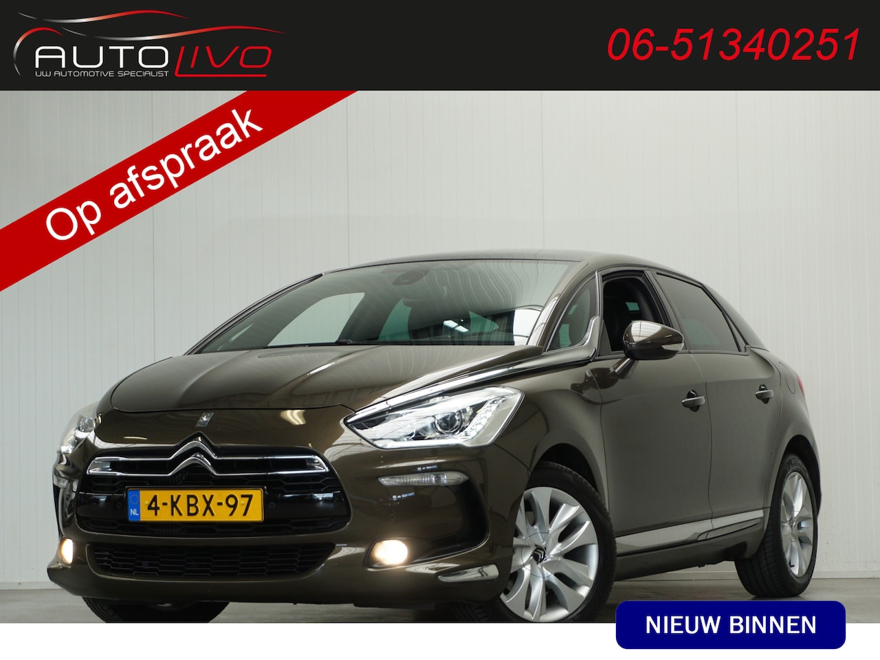 Citroën DS5 - 1.6 THP Business Executive AUTOMAAT! PANO H. LEER CAMERA CLIMA PDC CRUISE etc. - AutoWereld.nl