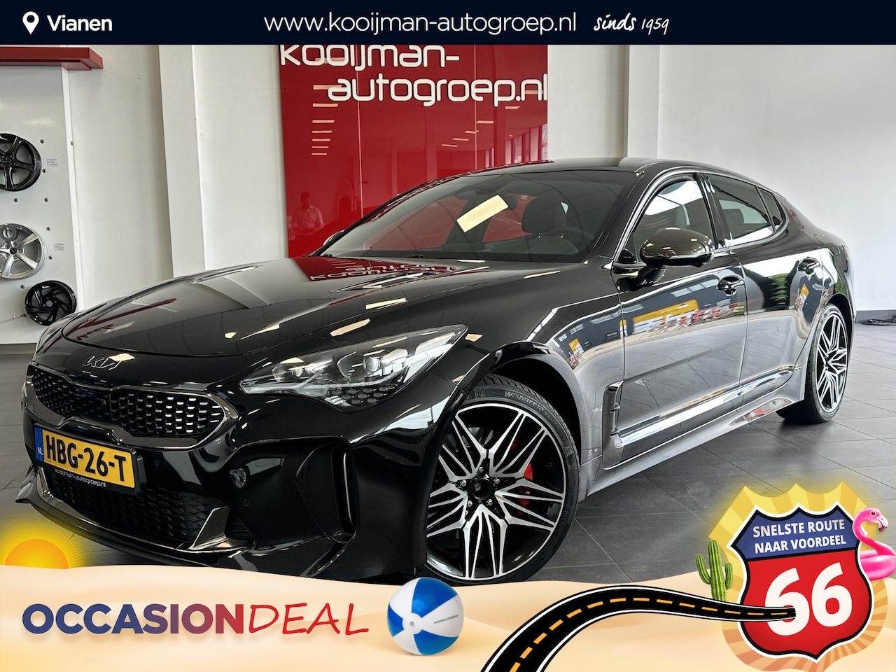 Kia Stinger - 3.3 Twin Turbo V6 AWD GT PRO Nieuwste model, 370PK, AWD, BREMBO, Sportuitlaat met kleppens - AutoWereld.nl